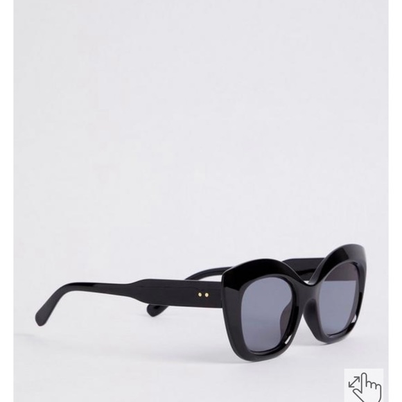 BLACK CAT-EYE SUNGLASSES - Picture 3 of 3